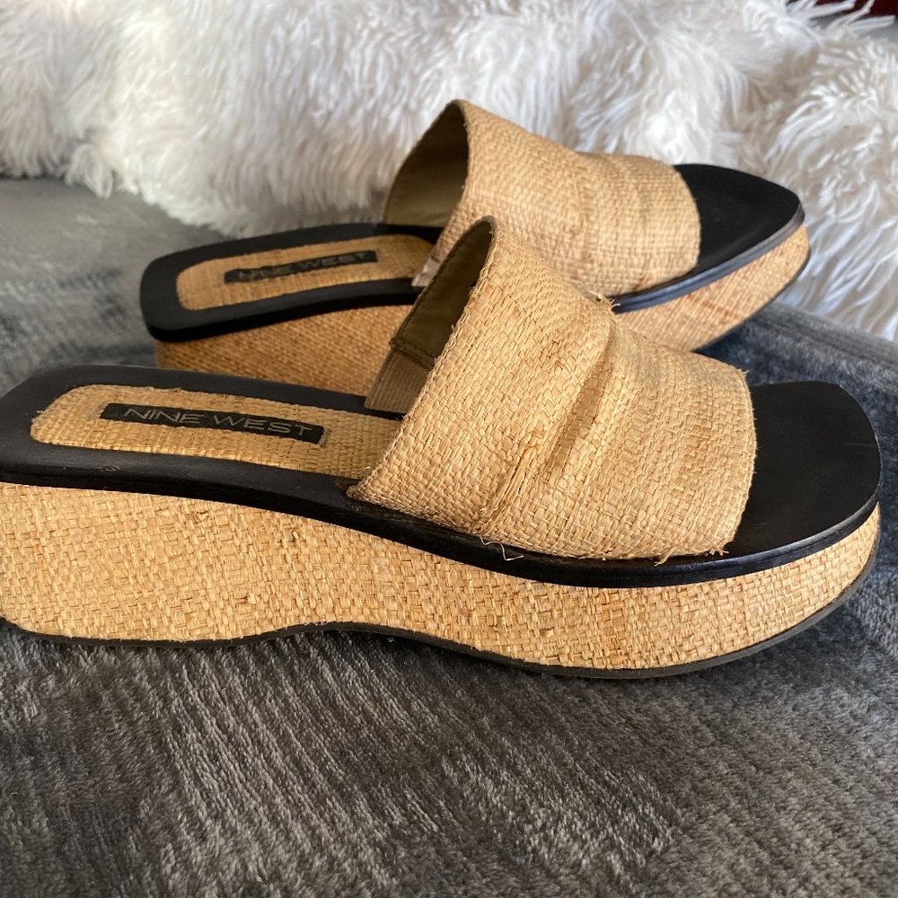 Nine West shoes | wedge sandals | size 6 US | beige